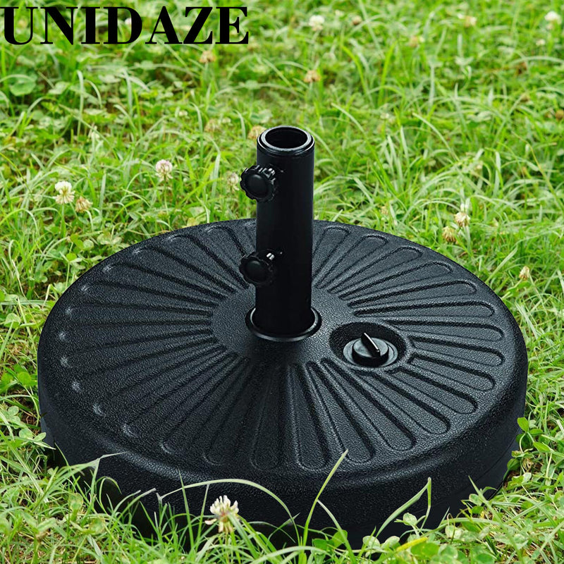 UNIDAZE 20*4.7 Inches Black Base,HPDE and Steel Base,Umbrella Base with Adjustable Knob