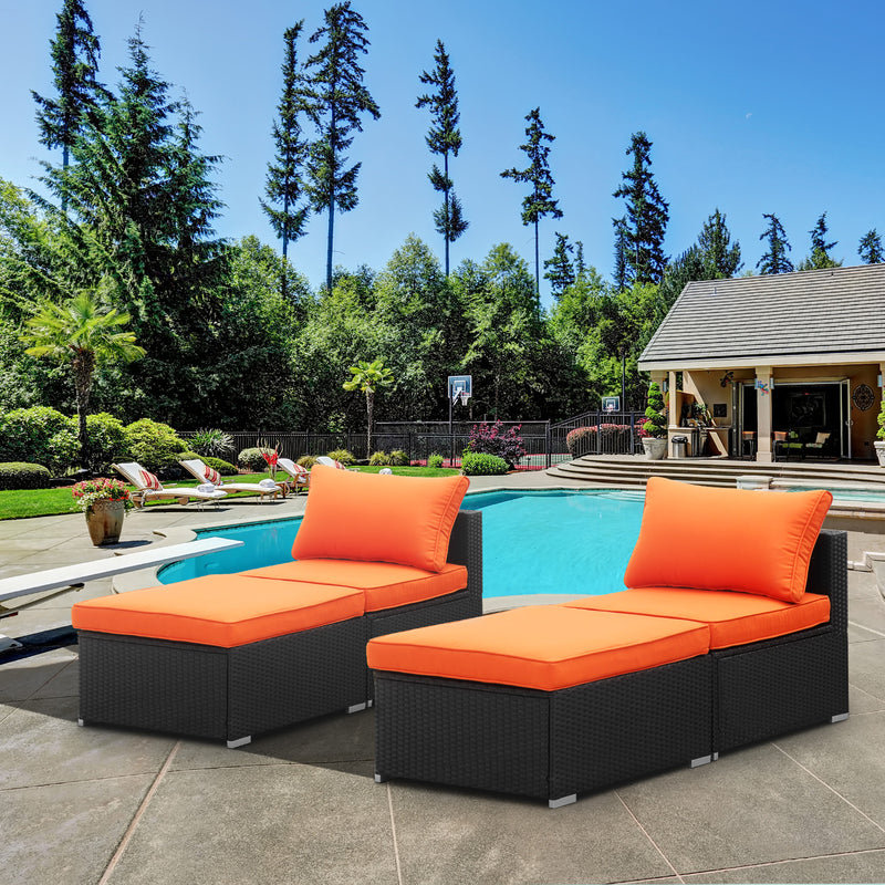 4 Pcs Outdoor Patio Furniture Sofa Set