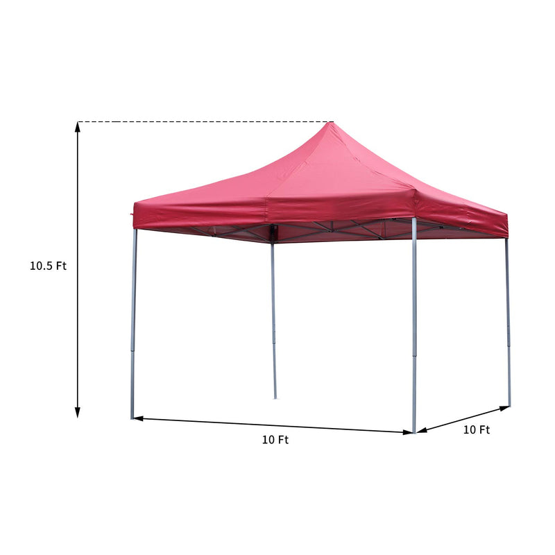 Ainfox 10x10 Ft Outdoor Canopy Tent, Pop-Up Canopy Tent Portable Shade Instant Folding Canopy with Carrying Bag and Height Adjustable