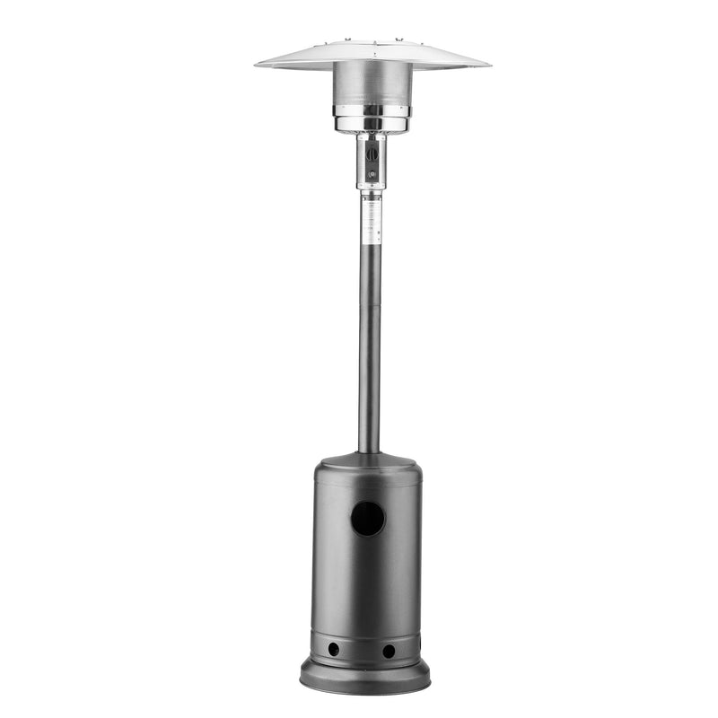 46,000 BTU Outdoor Propane Heater Standing Stainless Steel Outdoor Gas Patio Heater with Wheels & Safety Auto Shut Off Valve for Commercial & Residential