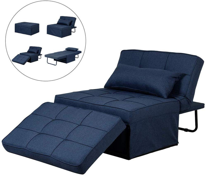 Ainfox Folding Sofa Bed, 4 in 1 Daybeds Ottoman Chair Lounge Couch for Guest Sleeper, Suitable for Modern Living Room, Bedroom, Twin Size