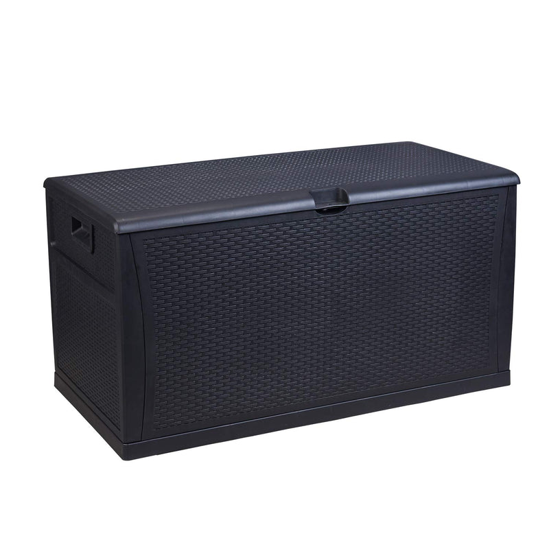 120Gallons Patio Storage Deck Box Outdoor Storage Plastic Bench Box UV Resistant & Fadeproof