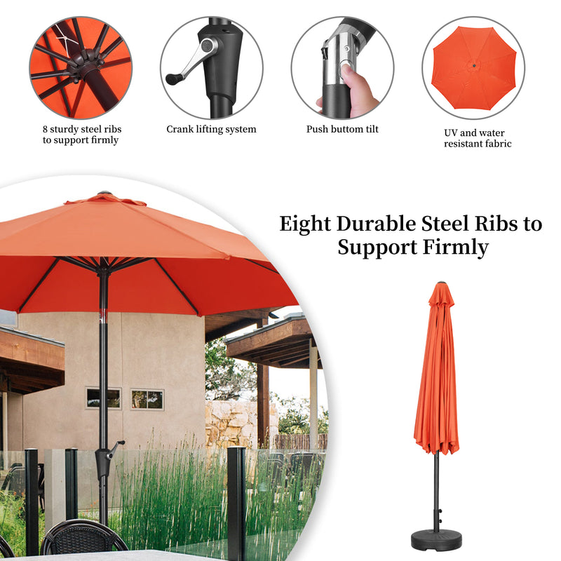 Ainfox 11FT Patio Umbrella Outdoor Table Umbrella with Push Button Tilt and Crank