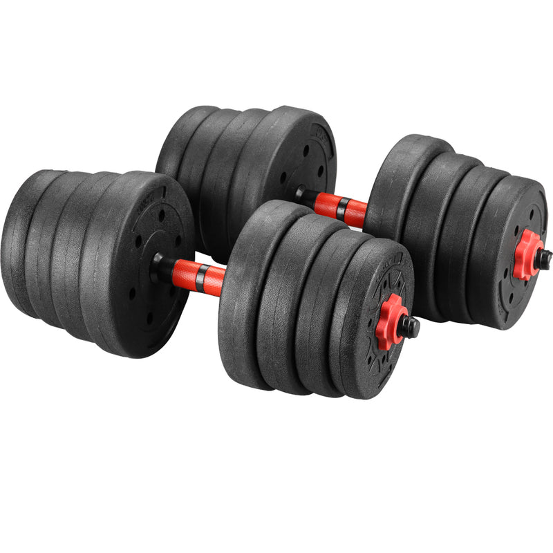 Ainfox Exercise Dumbbells Set, Adjustable Weight 22/33/44/55/66/88LBS Strength Training Equipment Barbell for Home Gym