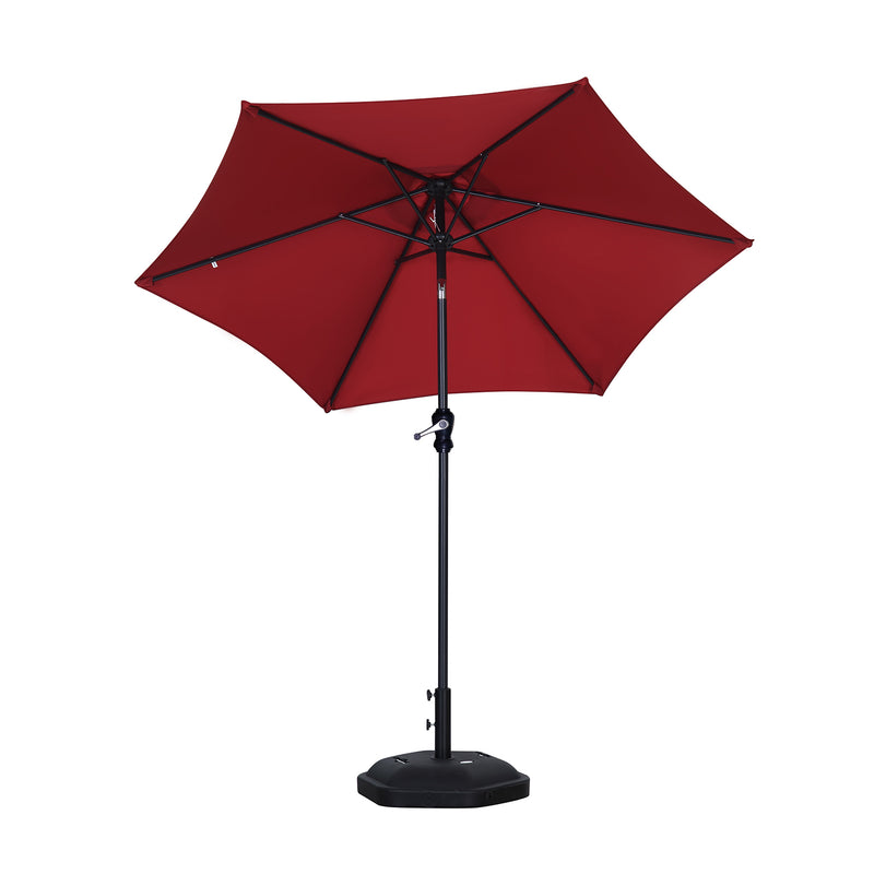 Ainfox 7.5FT Patio Umbrella Outdoor Table Umbrella,Market Umbrella with Push Button Tilt and Crank for Garden, Lawn, Deck, Backyard & Pool