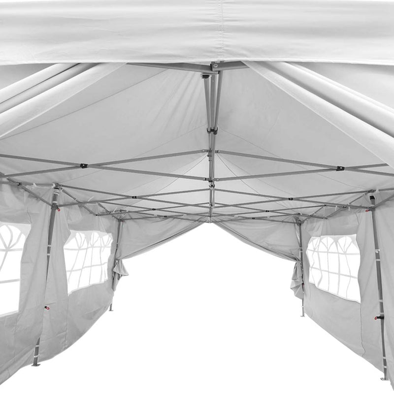 Ainfox 10x20Ft Pop up Canopy Tent, Party Heavy Duty Instant Gazebo with 4 Removable Sidewalls，4 Transparent Windows and 2 Zipper Doors